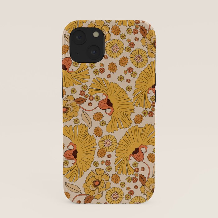 70s Floral Pattern iPhone Case