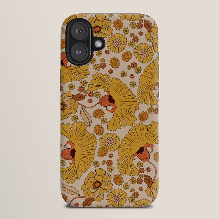 70s Floral Pattern iPhone Case