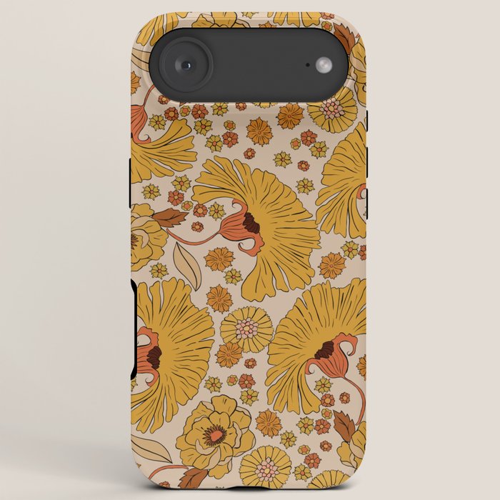 70s Floral Pattern iPhone Case