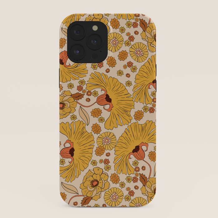 70s Floral Pattern iPhone Case