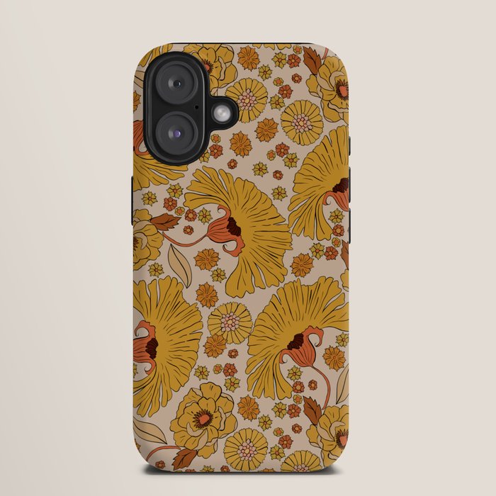 70s Floral Pattern iPhone Case