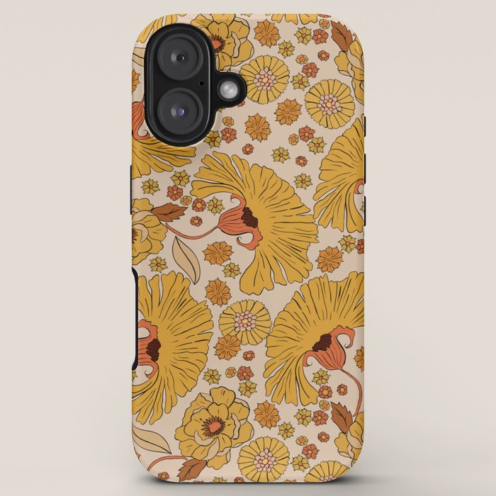 70s Floral Pattern iPhone Case