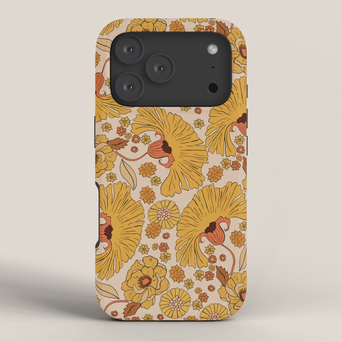 70s Floral Pattern iPhone Case