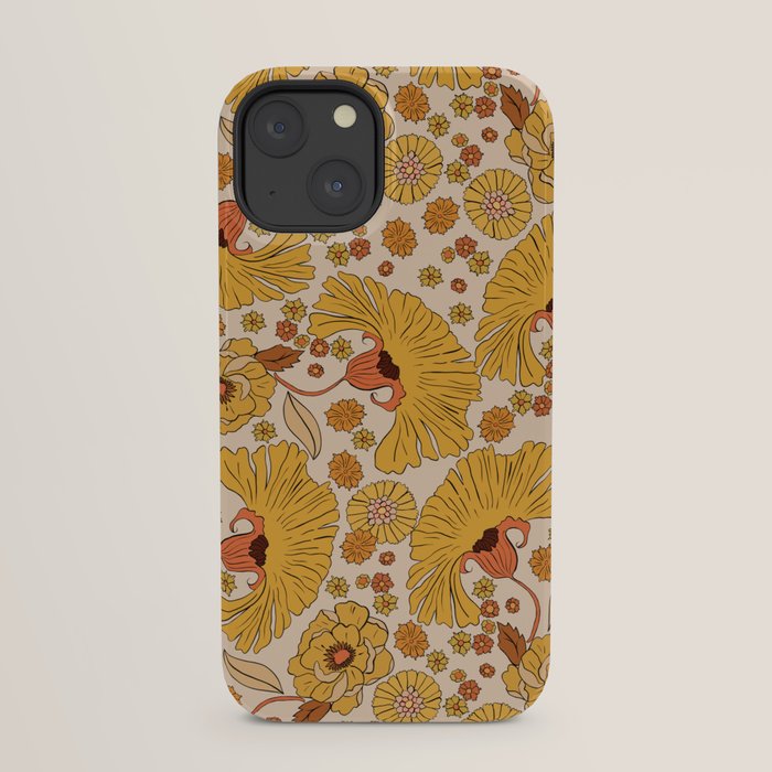 70s Floral Pattern iPhone Case