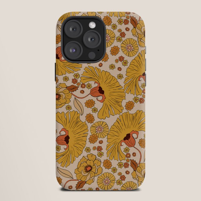 70s Floral Pattern iPhone Case