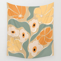 70s california flower market Wall Tapestry