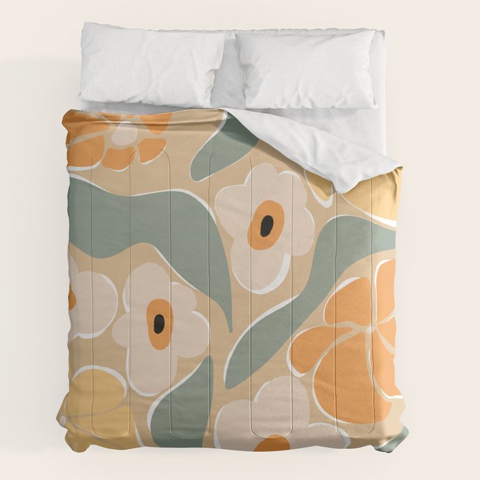 70s california flower market Comforter