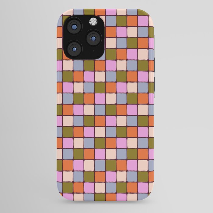 1970s Disco Dancefloor Checkerboard Pattern iPhone Case