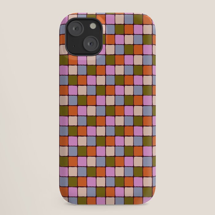 1970s Disco Dancefloor Checkerboard Pattern iPhone Case