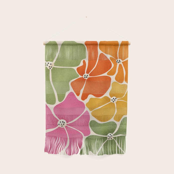 70's Florals Wall Hanging