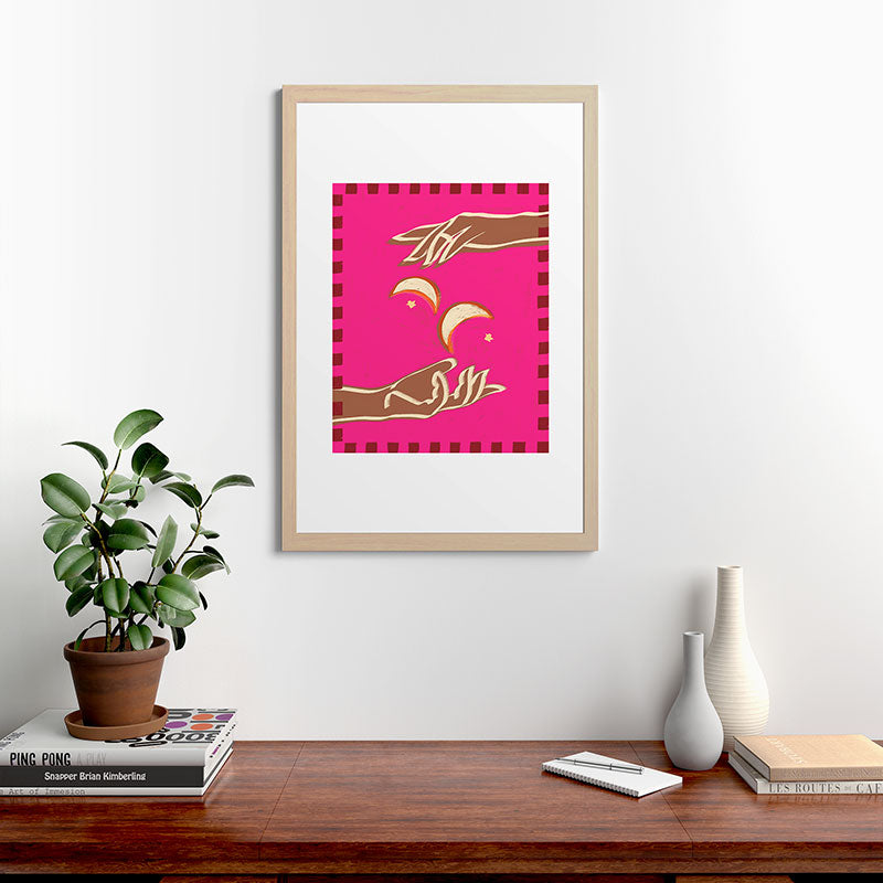 A Couple Of Moons Framed Art Print