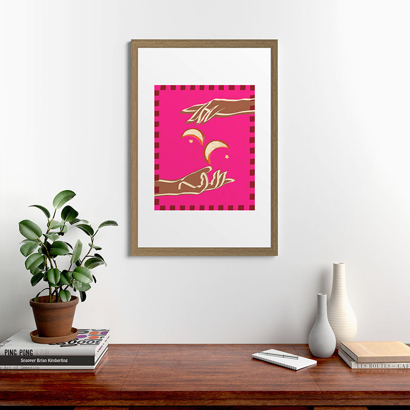 A Couple Of Moons Framed Art Print