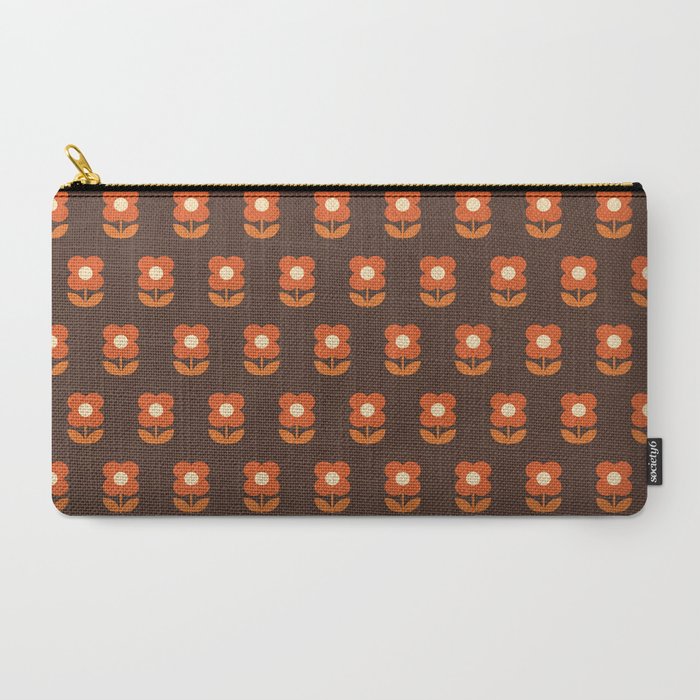 70s Flower Pattern #1 Carry All Pouch