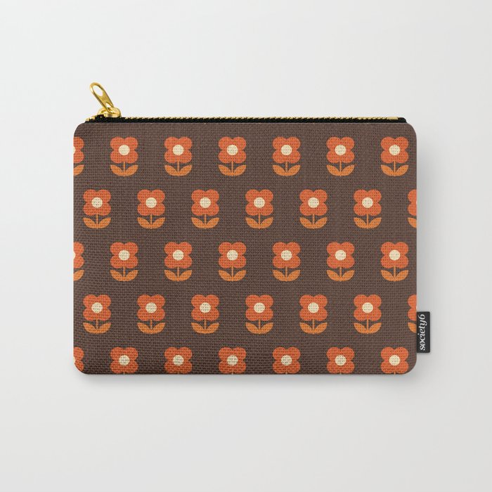 70s Flower Pattern #1 Carry All Pouch