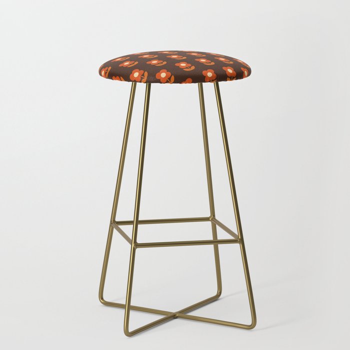 70s Flower Pattern #1 Stool