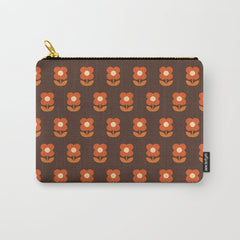 70s Flower Pattern #1 Carry All Pouch