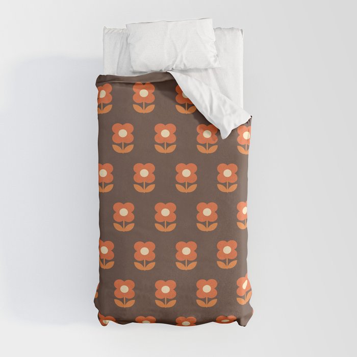 70s Flower Pattern #1 Duvet Cover