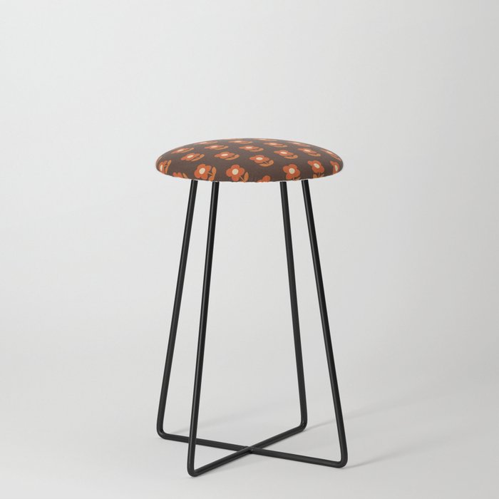 70s Flower Pattern #1 Stool