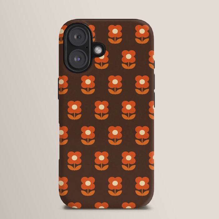 70s Flower Pattern #1 iPhone Case
