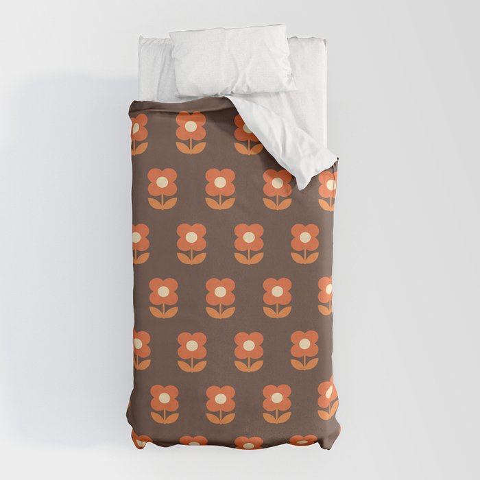 70s Flower Pattern #1 Duvet Cover