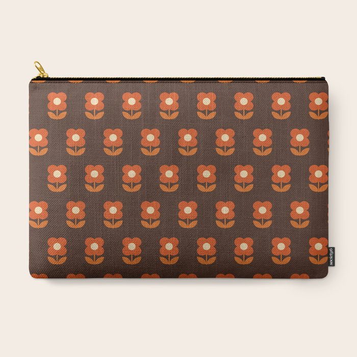 70s Flower Pattern #1 Carry All Pouch