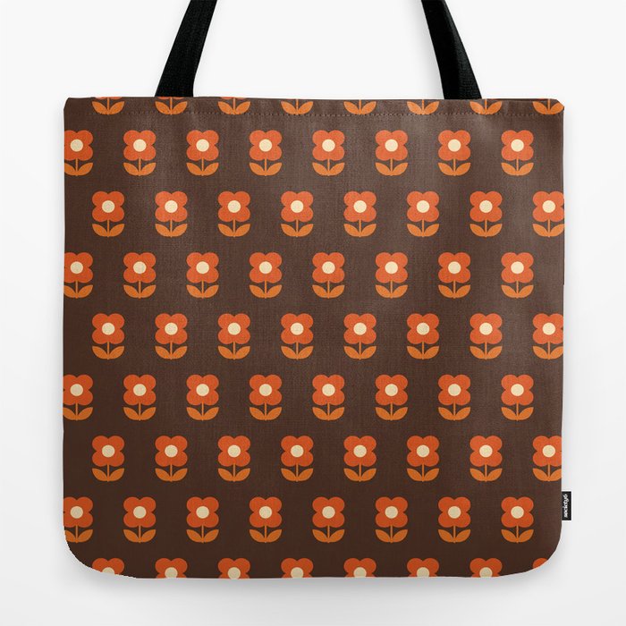 70s Flower Pattern #1 Tote Bag