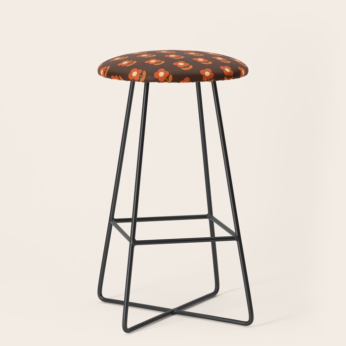 70s Flower Pattern #1 Stool