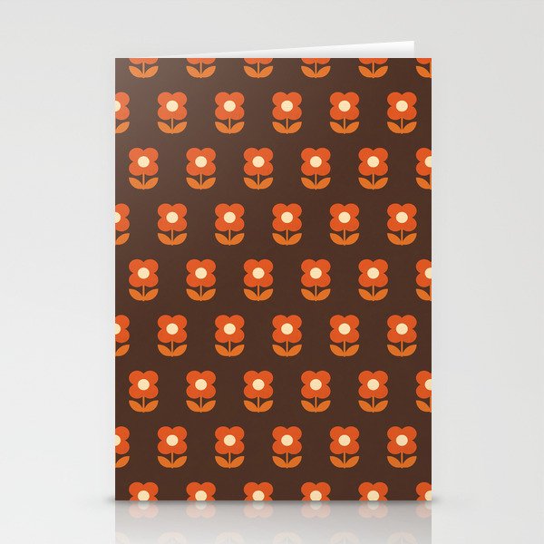 70s Flower Pattern #1 Stationery Card