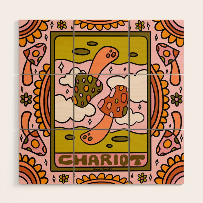 7. Chariot Mushroom Wood Wall Art