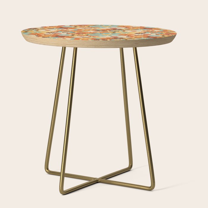 70's Retro Floral Patterned Prints Side Table