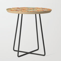 70's Retro Floral Patterned Prints Side Table