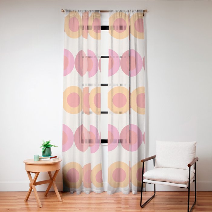 70's pattern no1 Window Curtain