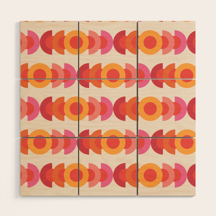 70's pattern no1 Wood Wall Art