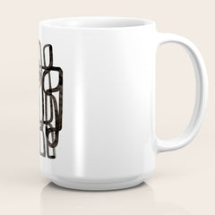 Writing On The Wall' Mid Century Modern Fun Abstract Shapes  Coffee Mug