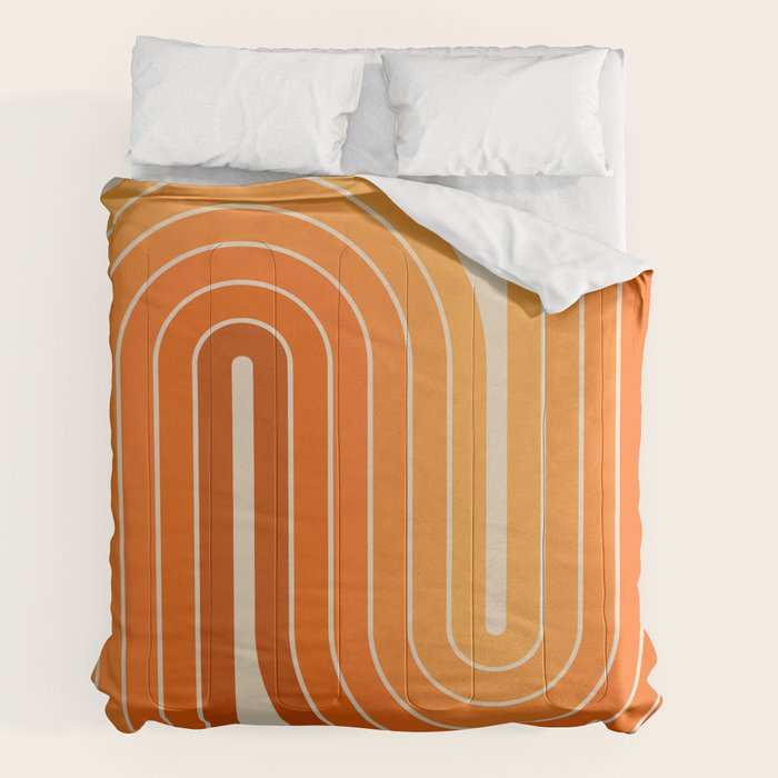70s Retro Vintage Style Minimal Design 553 Comforter