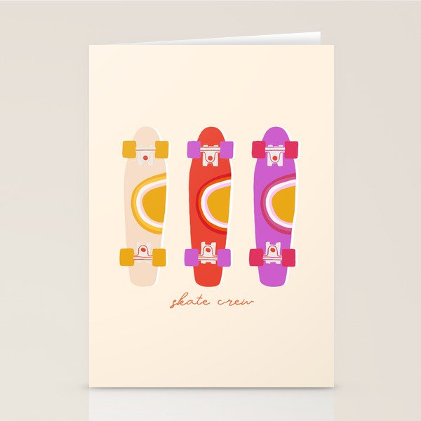 70's skate crew Stationery Card