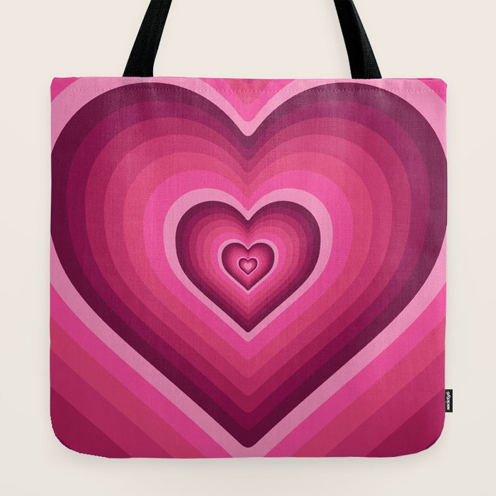 70's Heart Tote Bag