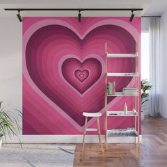 70's Heart Wall Mural