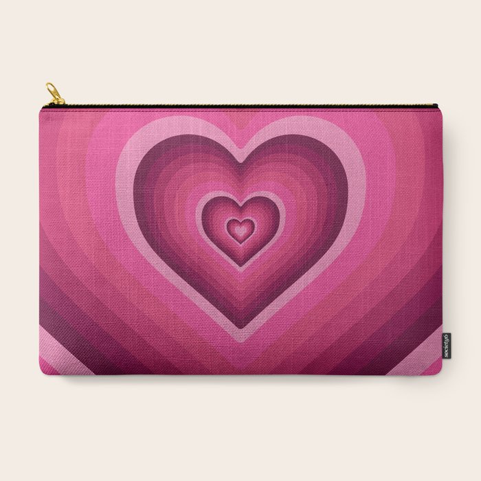 70's Heart Carry All Pouch