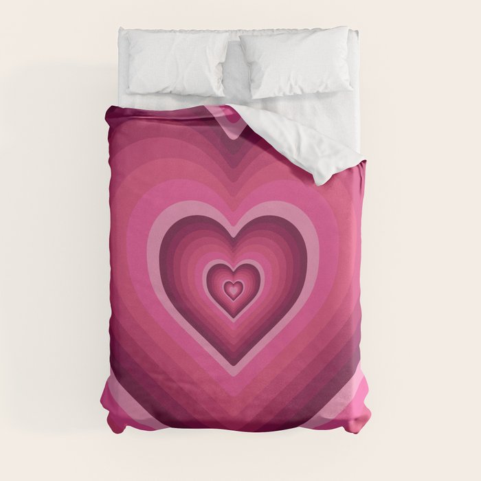 70's Heart Duvet Cover