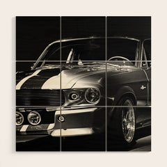 1967 Mustang Shelby GT 500 Wood Wall Art
