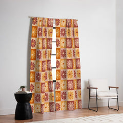 70's Daisy Bloom  Window Curtain