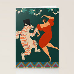 A Date With The Wild Cat  Stationery Card