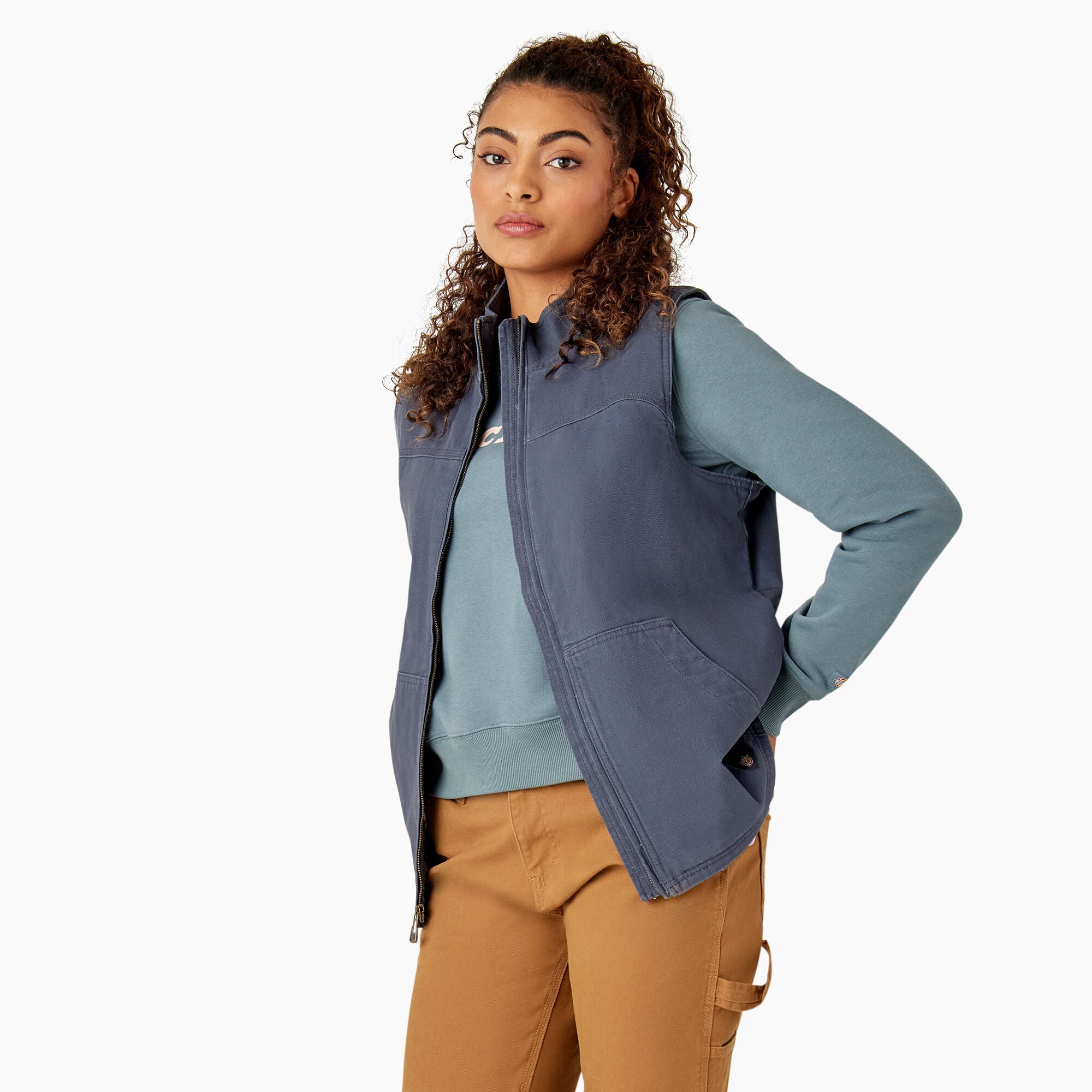 Women's Fleece Lined Duck Canvas Vest