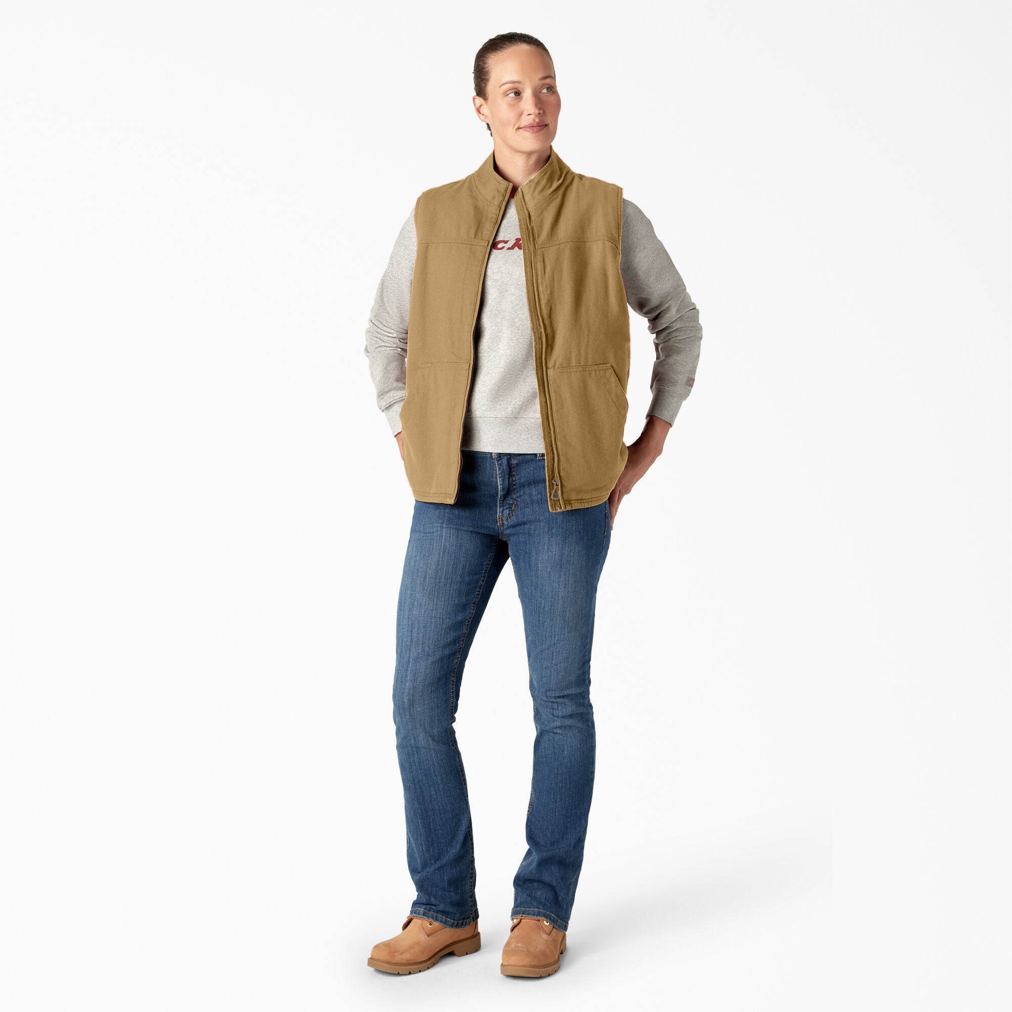 Women's Fleece Lined Duck Canvas Vest