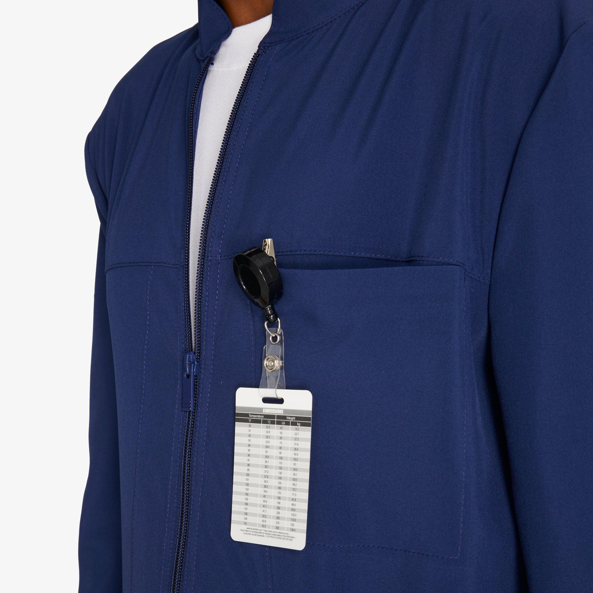 Men's EDS Essentials Zip Front Scrub Jacket