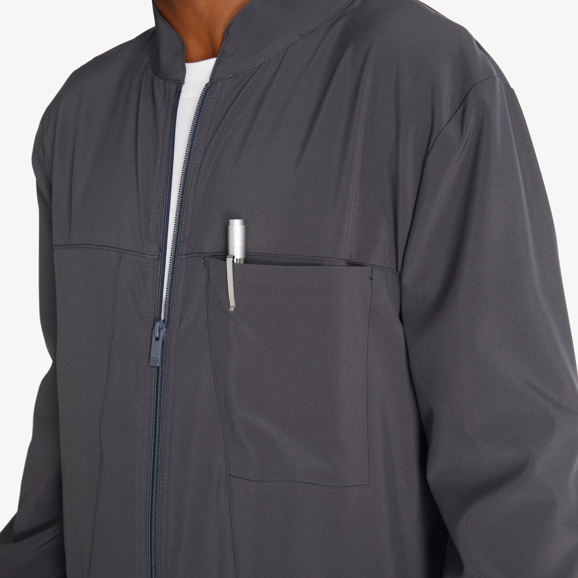 Men's EDS Essentials Zip Front Scrub Jacket