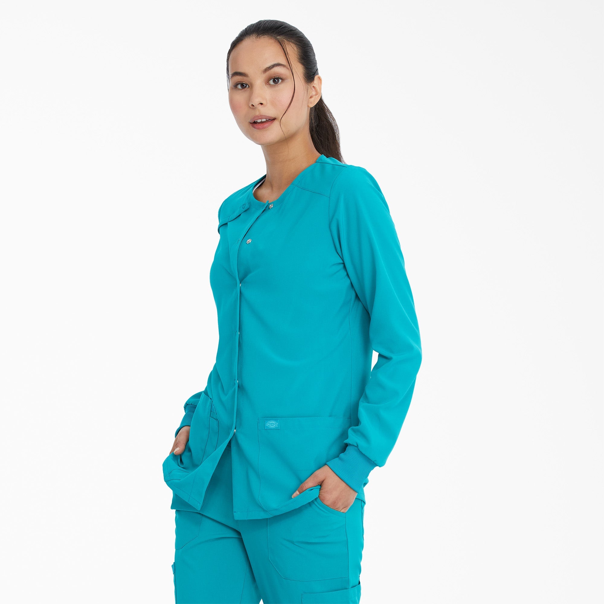 Women's EDS Essentials Snap Front Scrub Jacket