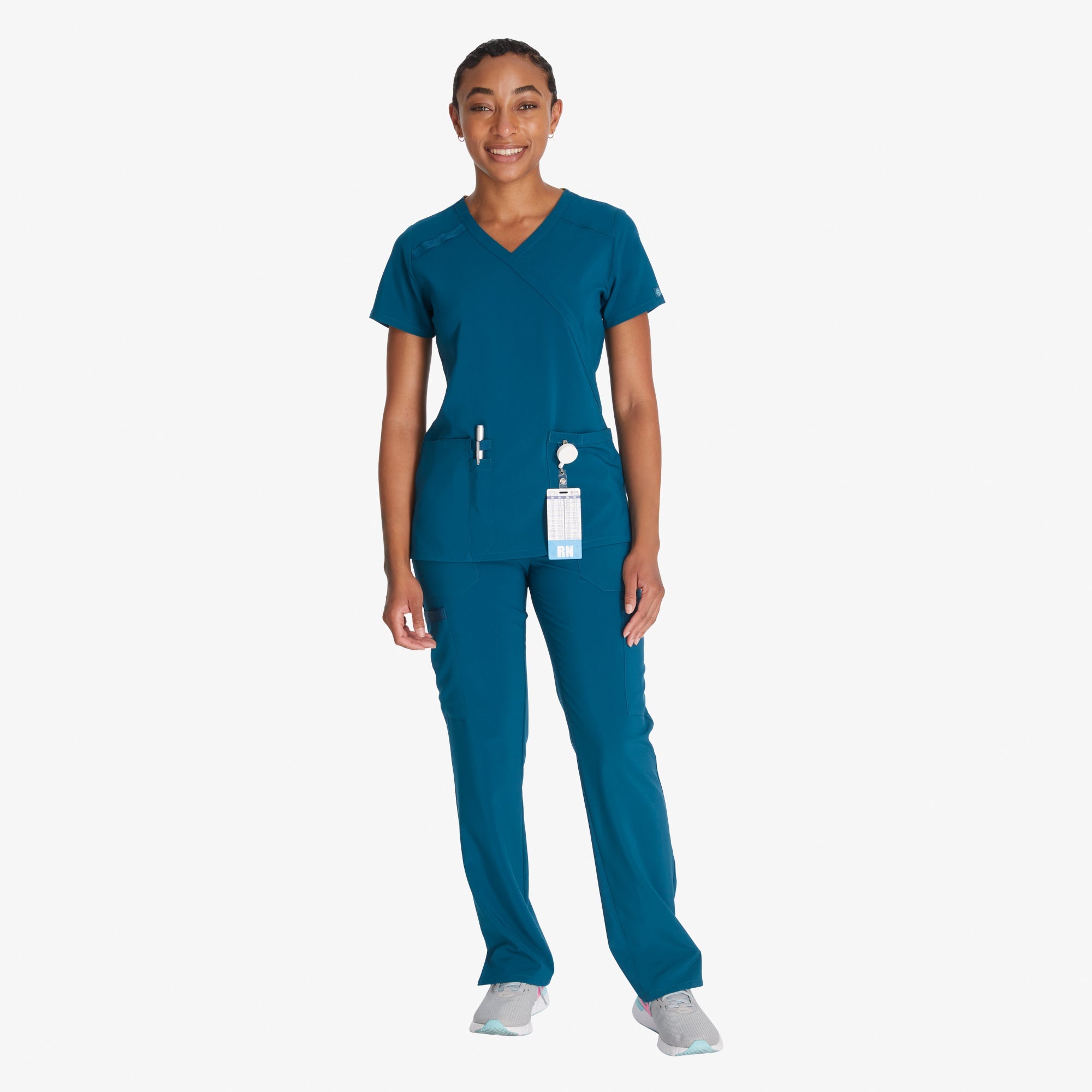 Women's EDS Essentials Mock Wrap Scrub Top