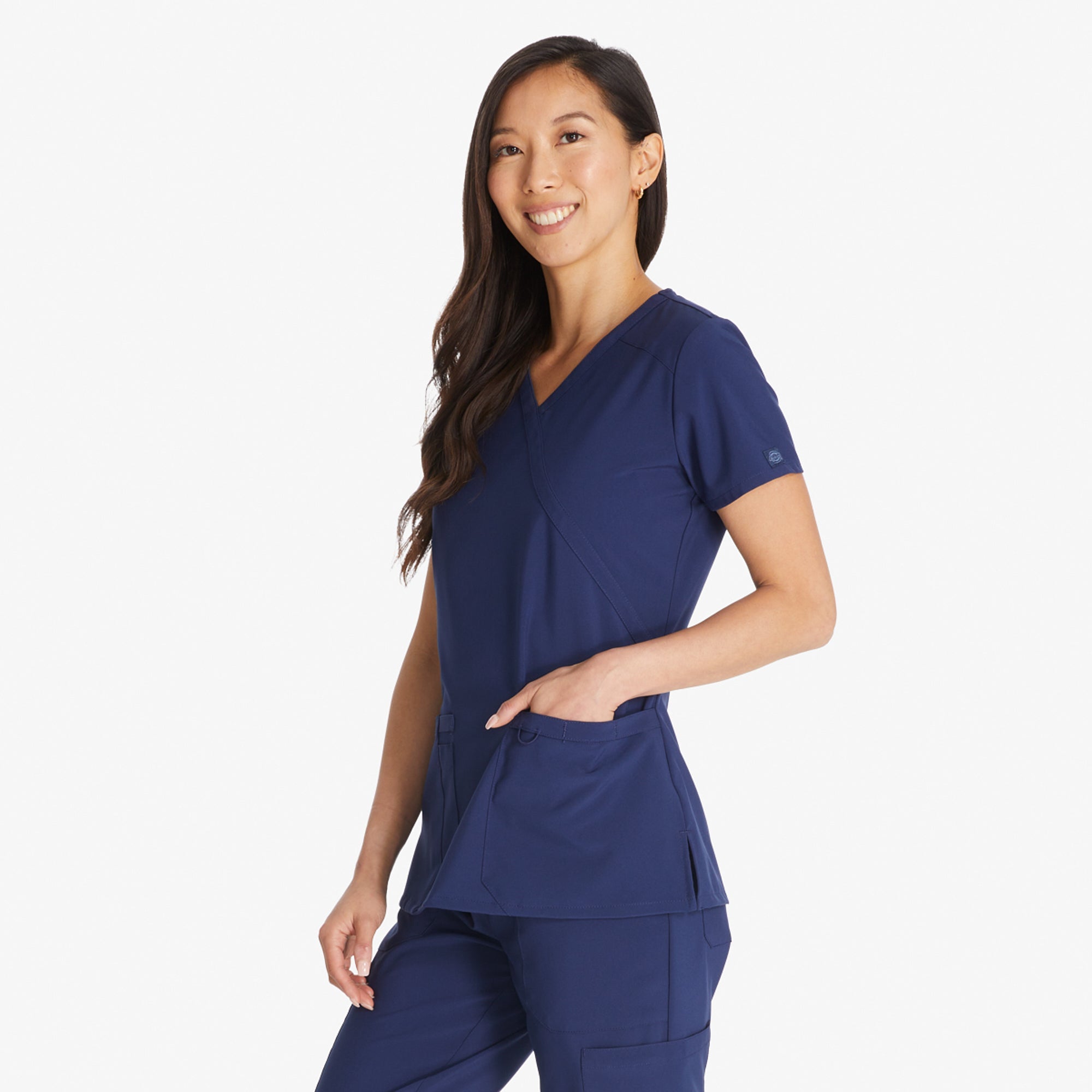 Women's EDS Essentials Mock Wrap Scrub Top